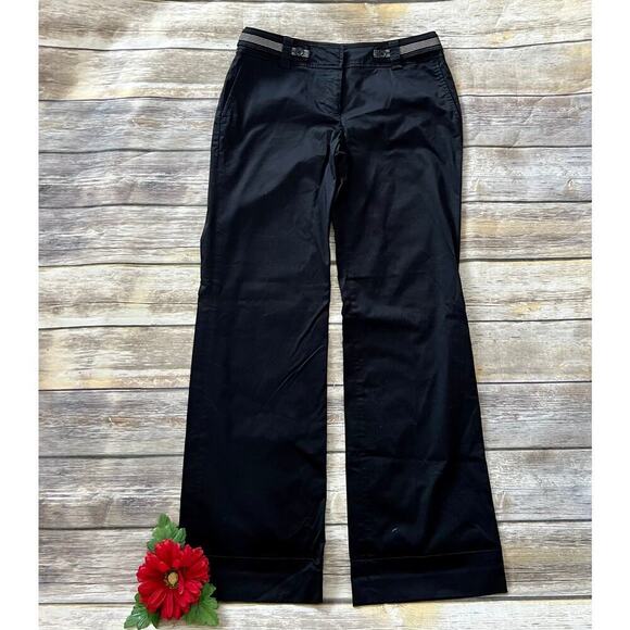 ANN TAYLOR WIDE LEG BLACK PANT - Picture 8 of 10